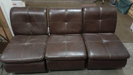 8 seater leather sofa set with office chairs