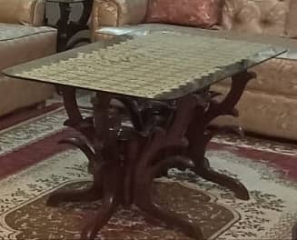 Center table and side table with 8mm glass