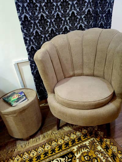 Stylish 2 Chairs + Coffee Table Set | Trendy Towel Fabric