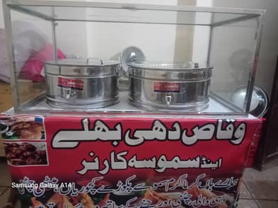 Dahi bhalay steel food counter for sale