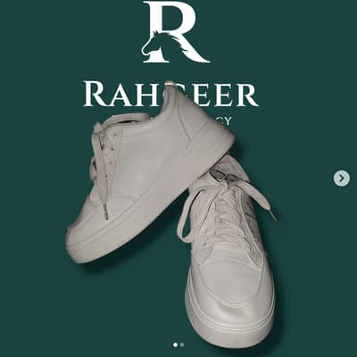 White Casual Sneakers - Lace-Up Platform Style | Lightly Used