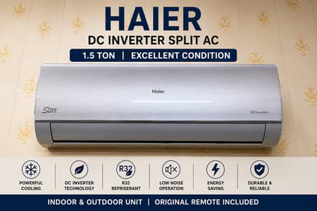 Haier DC Inverter Split AC 1.5 Ton | Excellent Condition