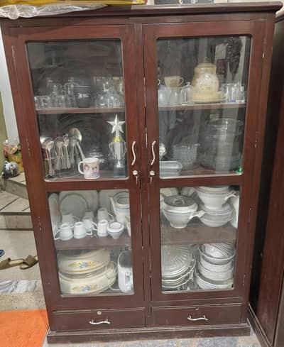showcase wardrobe double door and single wardrobe