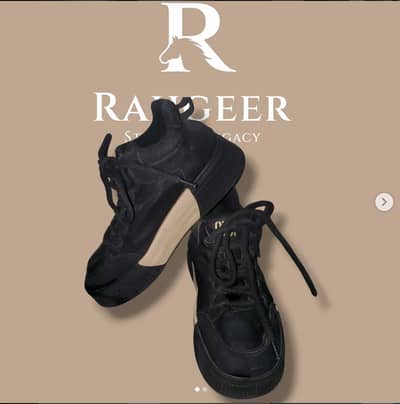 Black Platform Sneakers - Miu Miu Style | Suede Look | Lightly Used