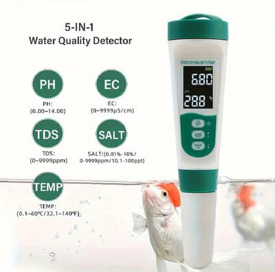 5 In 1 Digital Water Quality Tester