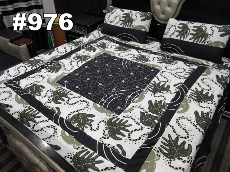 Embroidered Patch Work King Size BedSheets 1