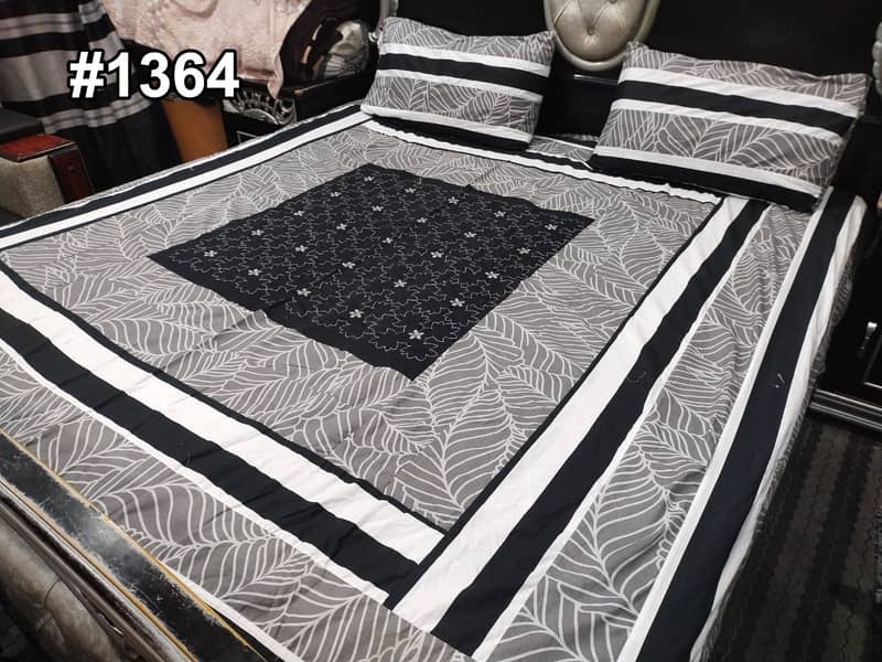 Embroidered Patch Work King Size BedSheets 4