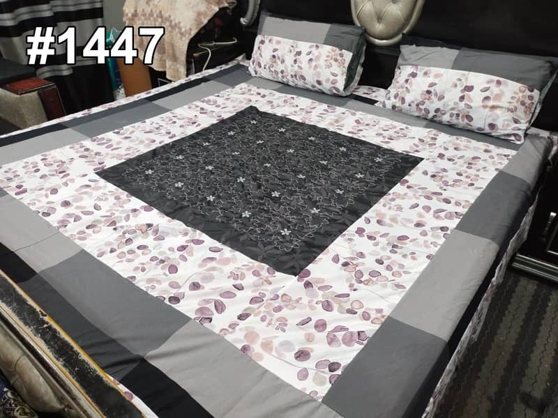 Embroidered Patch Work King Size BedSheets 11