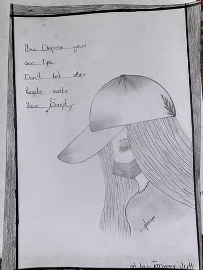 Hand made led pencil scetch