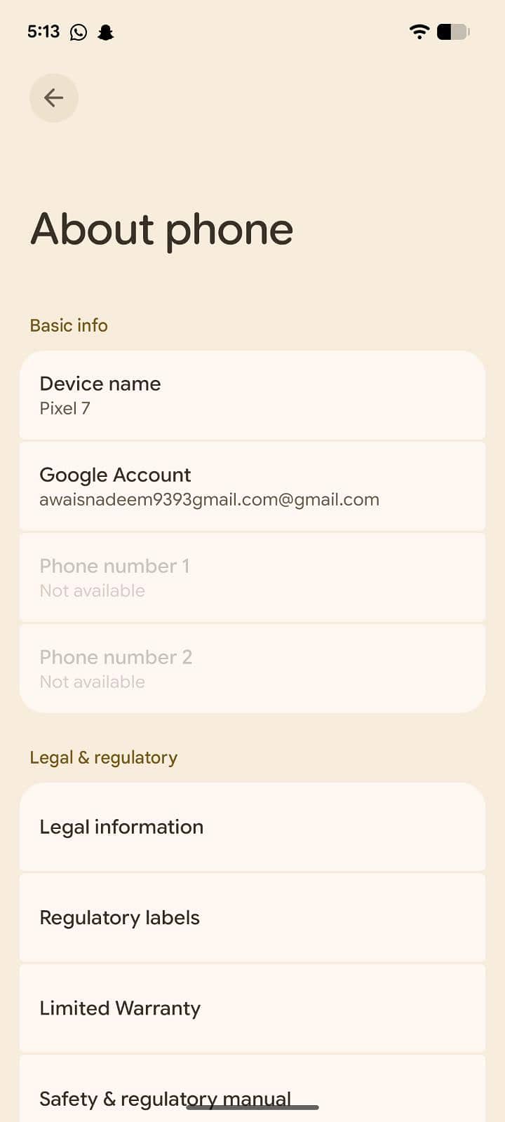 Google Pixel 7 6