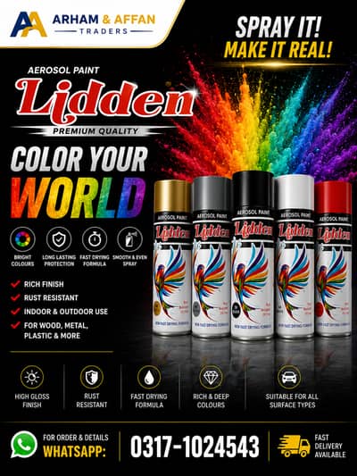 Lidden Premium Aerosol Spray Paint 400ml | Bulk Wholesale