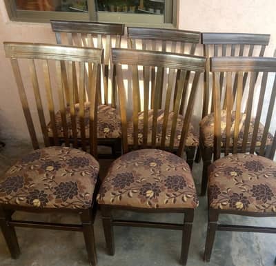 6-seater dining table with chairs