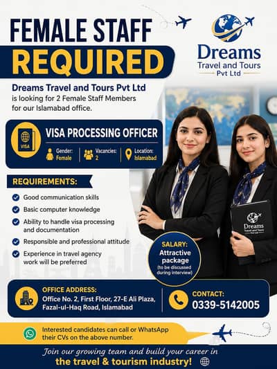 Female Visa Processing Officer Required