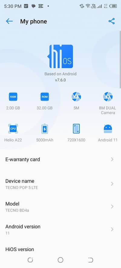 Tecno Pop 5