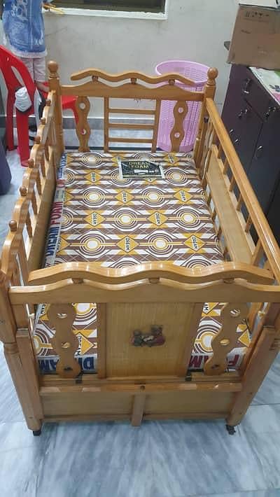 wood swing bed