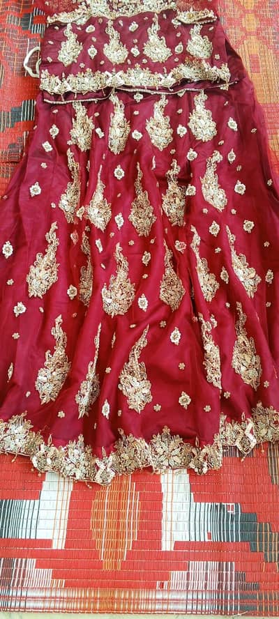 wedding lehenga in Maroon color