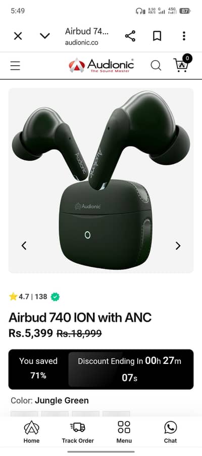 Brand New Audionic Airbuds 740 ION