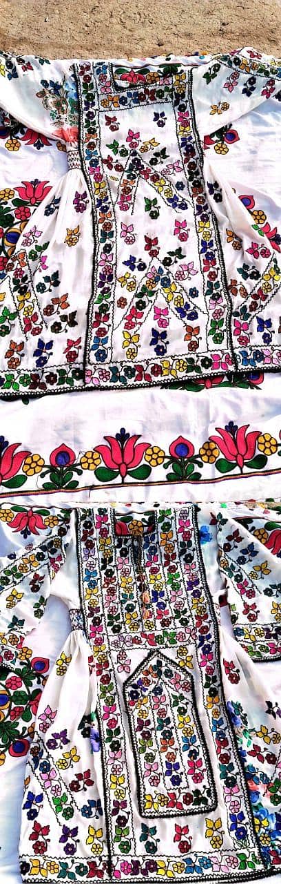لیڈیز ہاتھ کی کڑھائی کے خوبصورت بلوچی اور سندھی سوٹ 8