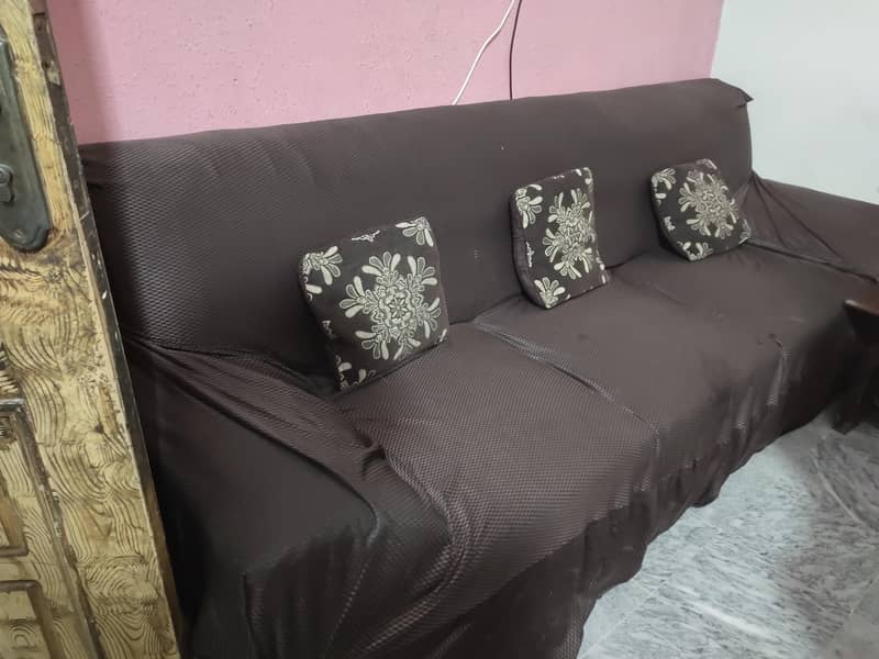 sofa set with 3 table set 4