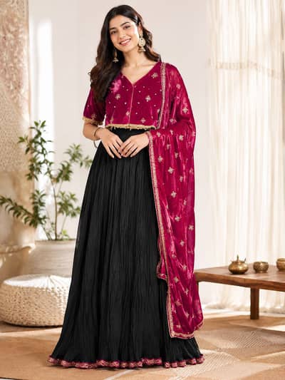 Raw silk three piece frock