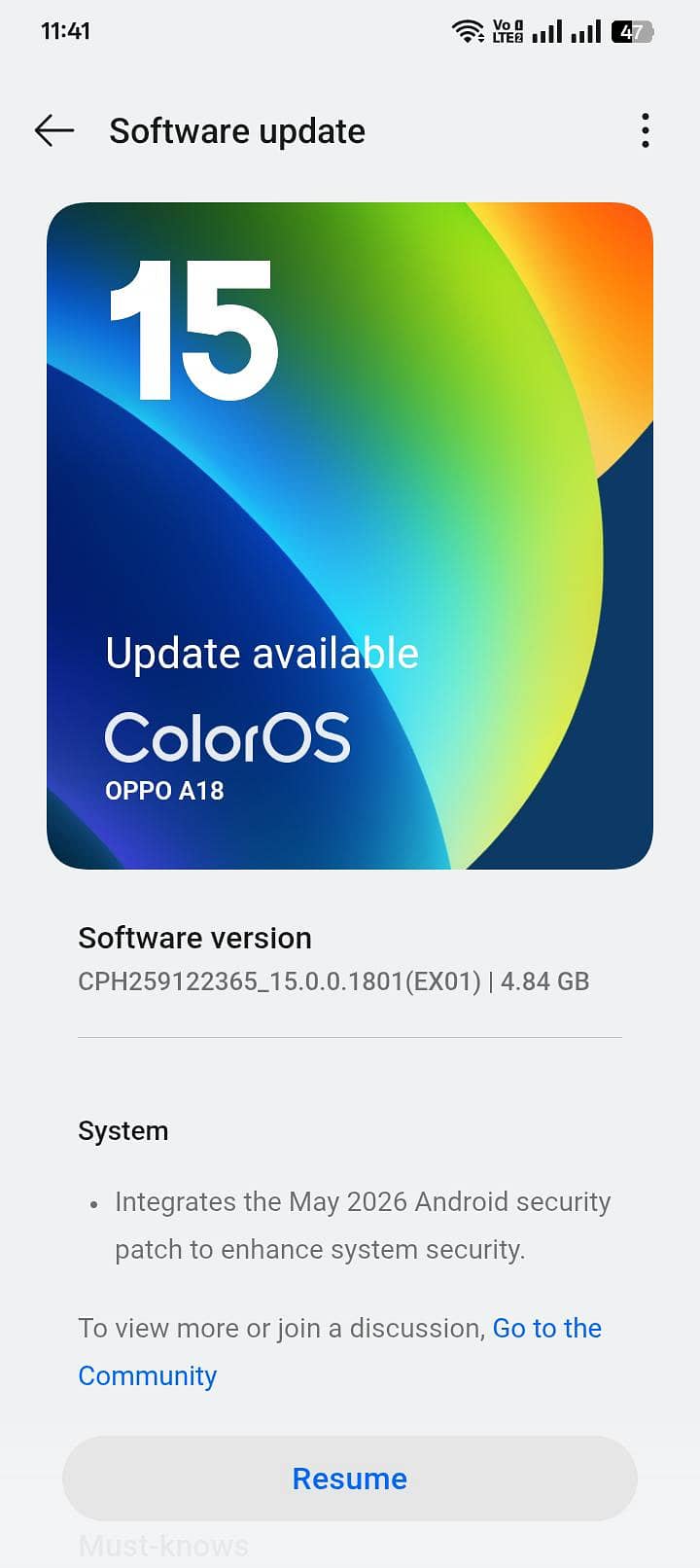OPPO A18 0