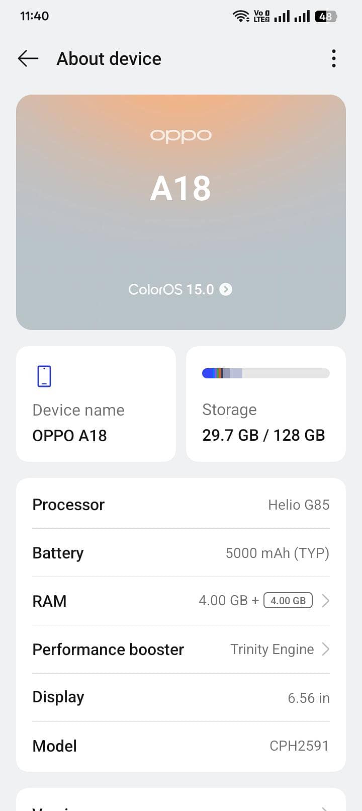 OPPO A18 3