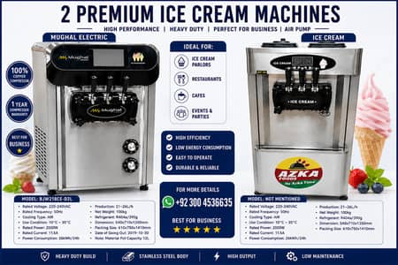 Premium Ice Cream Machine for Sale | 3 Nozzle | Business UseAir Pump