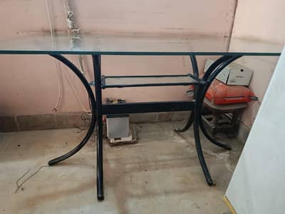 Glass Dining table with 6 chair