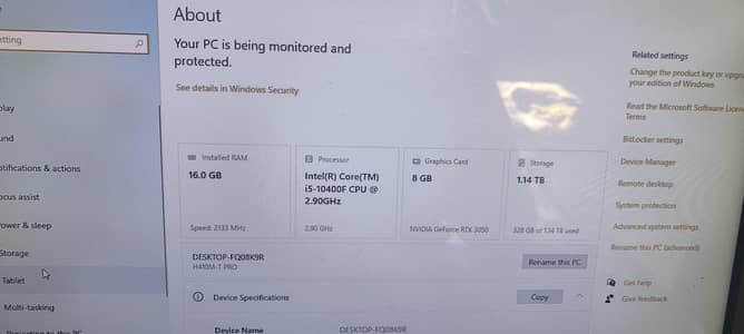 Gaming RGB PC core  i5 10th gen exchange possible iphone or galaxy set