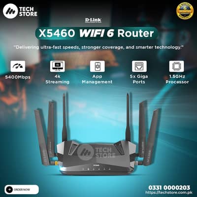 D-LINK DIR-X5460 EXO AX AX5400 WI-FI 6 ROUTER | Branded Used