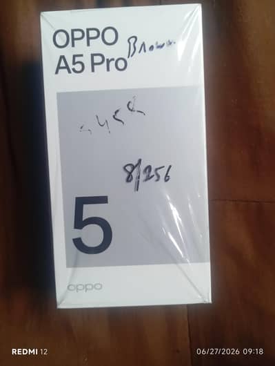 OPPO A5 Pro 8+8 256 with 3 month warranty