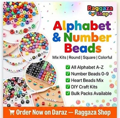 Alphabet Letter Beads A-Z mix Kits Bracelet Jewelry Boxes