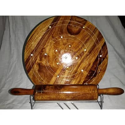 Wooden Chakna Belan Set – High Quality Roti Maker for Kitchen Use