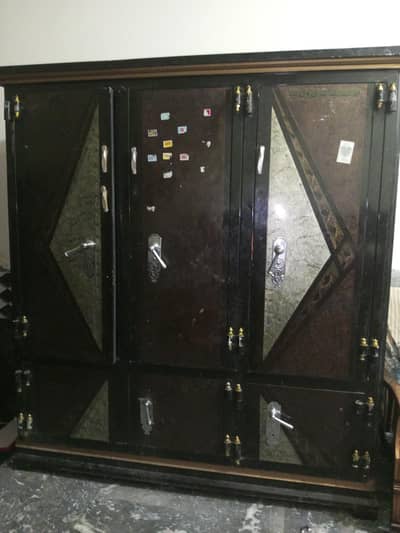 Three door iron almari
