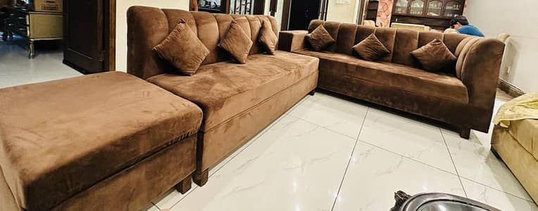Excellent condition new look L shaped sofa perfect for your living