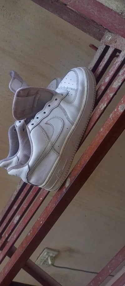 Nike Air Force 1 LE White (GS) with Original Laces - Size EUR 38