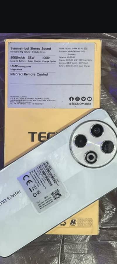 Tecno spark 30 pro white