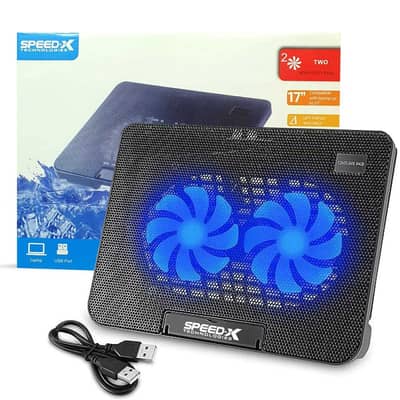 Speed-x N99 2 Fan Cooling Pad With Two Usb And Light