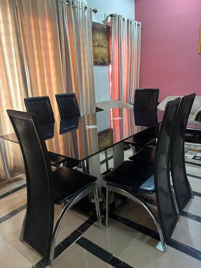 temper glass dining table