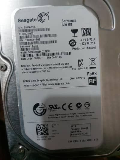 seagate barracuda 500GB 7000RPM Desktop HDD