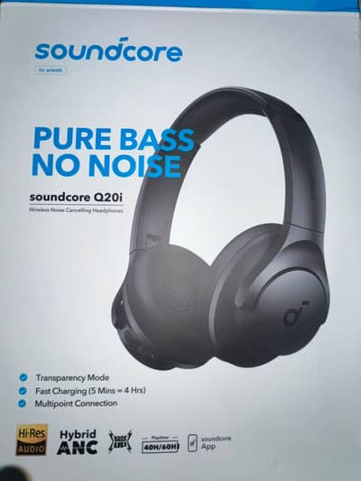 Anker Q20i Hybrid Active Noise Cancelling Headphones with 40 Hours Lon