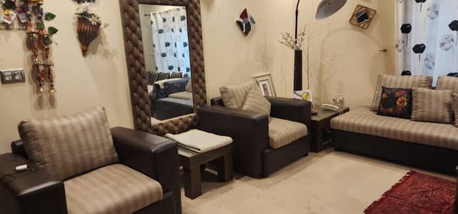 Solid Wood 7 seater sofa set cusions included