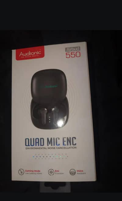 audionic air bud | 550 quad mic enc | with box