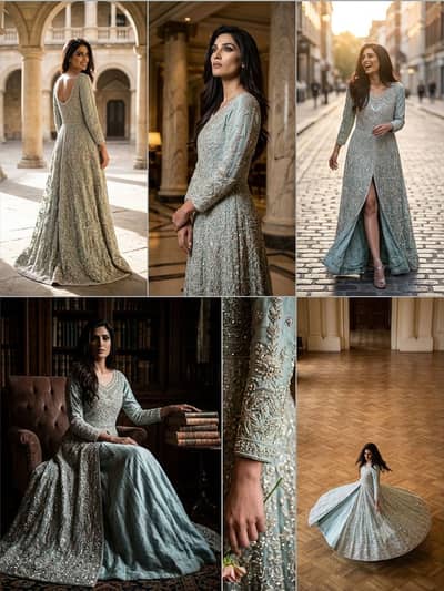 3 in one | mehndi Dress |Barat Lehnga | Walima maxi