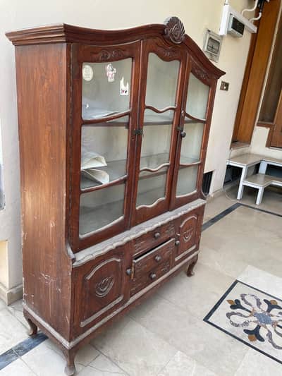 Solid Wooden Display Cupboard / Crockery Cabinet for Sale