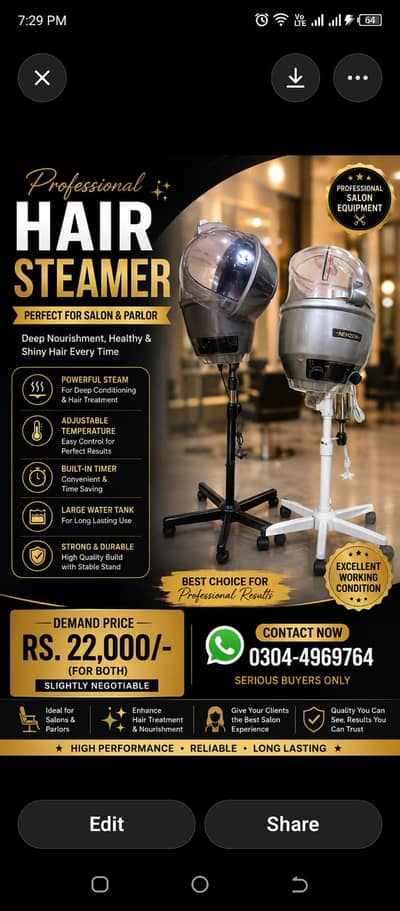 NEHZEN Salon Hair Steamer