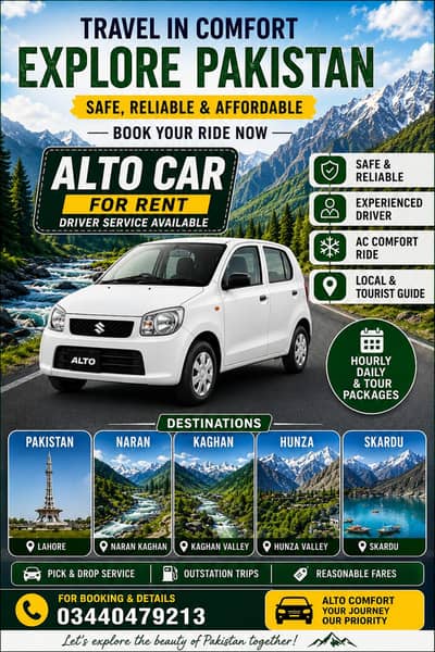 rent car with driver alto new car