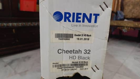 Orient Cheetah 32 HD Black Led Tv Excellent bran new condition