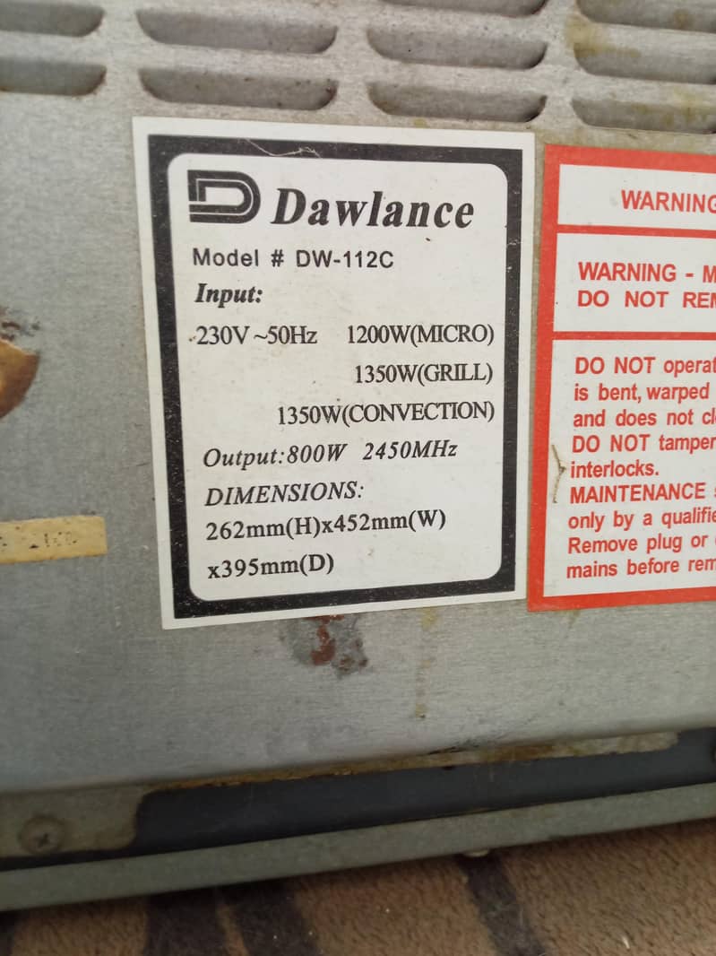 Dawlance microwave 4