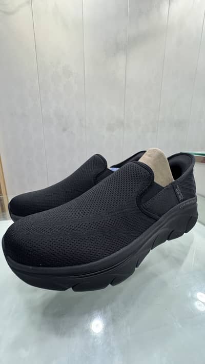 Skechers D'lux Walker 2.0 Men's Black Slip-On Shoes size eu 42